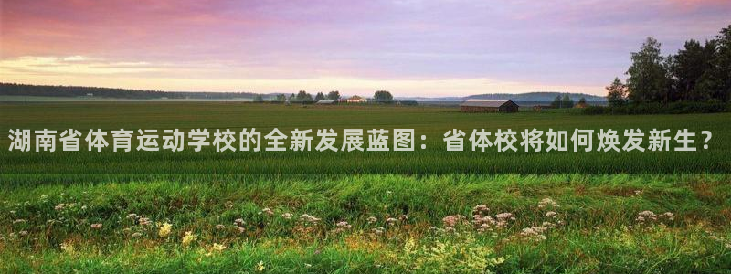 oety欧亿：湖南省体育运动学校的全新发展蓝图：省体校将如何焕发新生？